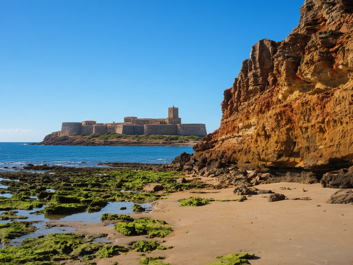 Castillo de Sancti Petri visto desde Chiclana